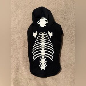 Black Skeleton Dog Hoodie